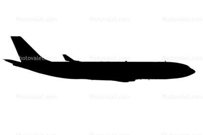 Airbus A340-211 silhouette, logo, shape