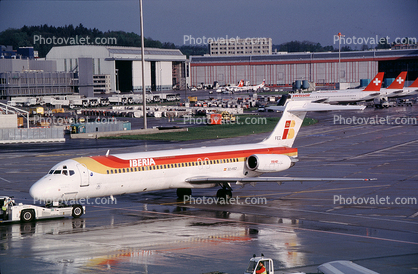 EC-FEZ, McDonnell Douglas MD-87, Iberia Airlines, Z?rich Airport, aka Kloten Airport, Ciudad de Malaga
