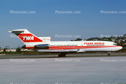 N847TW, Trans World Airlines TWA, Boeing 727-31, JT8D-7B, JT8D, January 1985, 1980s