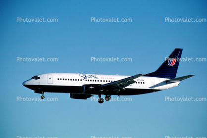 N394UA, Shuttle by United, Boeing 737-322, 737-300 series, CFM56-3C1, CFM56