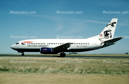 G-OAMS, Boeing 737-37Q, British Airways BAW, 737-300 series