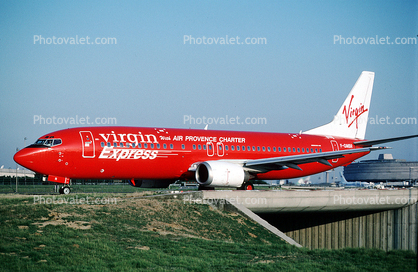 F-GMBR, Virgin Express France, Boeing 737-4Y0, 737-400 series, CFM56-3C1, CFM56