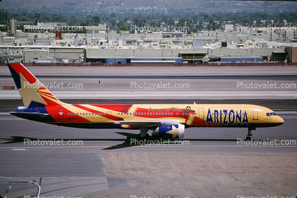 N901AW, Arizona, Boeing 757-2S7, America West Airlines AWE, "City of Tucson", 757-200 series, RB211