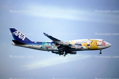 JA8962, Boeing 747-481BDSF, All Nippon Airways, CF6-80C2B1F, Pokemon,