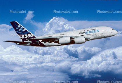 Airbus A380, company demonstrator colours, milestone of flight