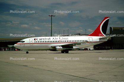 N218US, Carnival Air Lines, Boeing 737-201, 737-200 series, JT8D, JT8D-9A