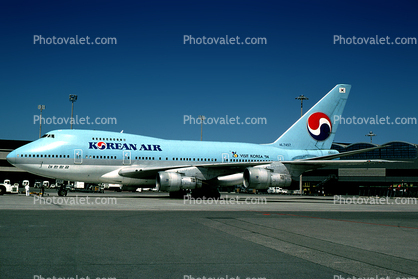 HL7457, Boeing 747SP-SPB5, 747SP series, Korean Airlines, JT9D, JT9D-7A