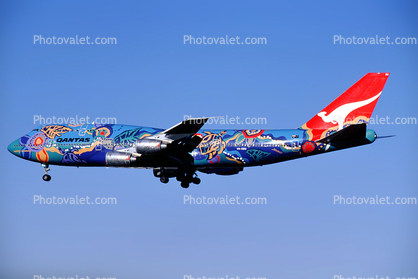 EH-EBU, Boeing 747-338, Qantas Airlines, RB211-524D4, RB211