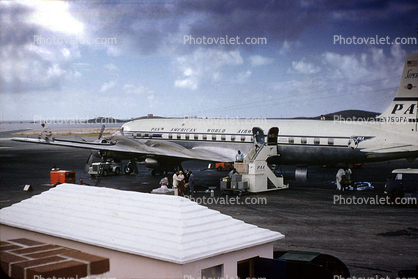 N750PA, Douglas DC-7C, Pan American World Airways, Clipper Matchless, R-2800