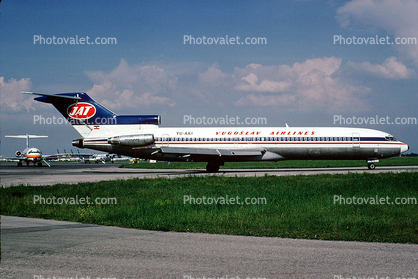 YU-AKI, JAT Airways, Yugoslav Airlines, Boeing 727-2H9 	, JT8D, 727-200 series