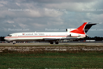 N307AS, Boeing 727, Carnival Air Lines, JT8D