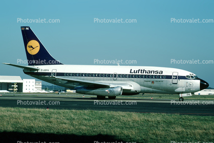 D-ABFK, Lufthansa, Boeing 737-230, 737-200 series, JT8D-15, JT8D