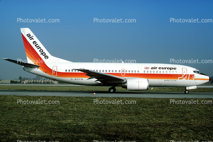 G-BOYN, air europe, Airlines, Boeing 737-3S3QC, 737-300 series, CFM56-3B2, CFM56