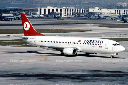 TC-JEJ, Boeing 737-4Q8, Turkish Airlines THY, 737-400 series, CFM-56, CFM56-3C1, CFM56