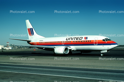 N384UA, Boeing 737-322, United Airlines UAL, 737-300 series, CFM56-3C1, CFM56