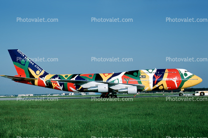 ZS-SAJ, Boeing 747-312, South African Airways SAA, 747-300 series