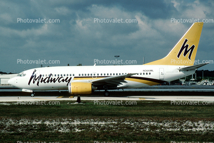 N366ML, Midway Airlines, Boeing 737-7BX, 737-700 series, Next-Gen, CFM56-7B24, CFM56, 2002
