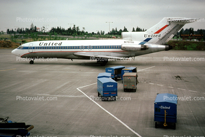 N7011U, Boeing 727-022, United Airlines, JT8D-7B, JT8D, 1975, 1970s