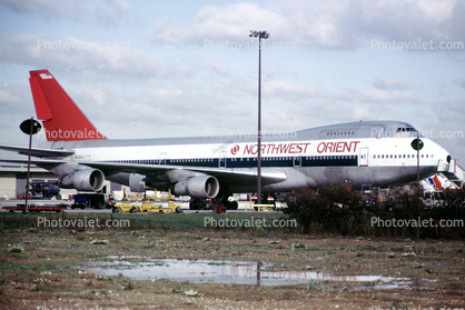 N608US, Boeing 747-151, Northwest Airlines NWA, 747-100 series, JT9D, JT9D-7A