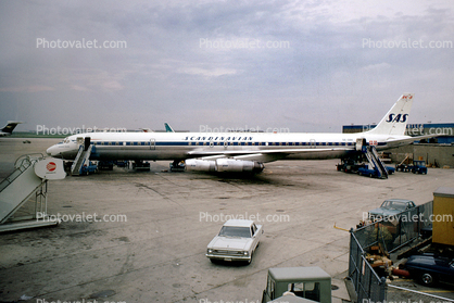 SE-DBK, Douglas DC-8-63, JT3D, cars, automobiles, vehicles, JT3D-7 s3, 1970, 1970s