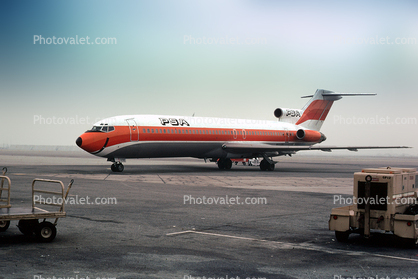 N555PS, Boeing 727-214A, Pacific Southwest Airlines, March 1980, JT8D, 727-200 series, 1980s