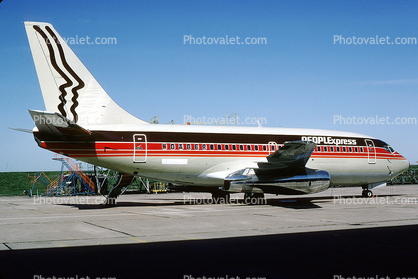 N411PE, Boeing 737-130, 737-100 series, PEOPLExpress Airlines, PEx, DABER, April 1984, JT8D-7A, JT8D