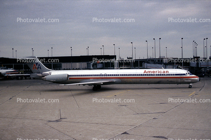 N438AA, American Airlines AAL, McDonnell Douglas MD-83, JT8D, May 1994, JT8D-219