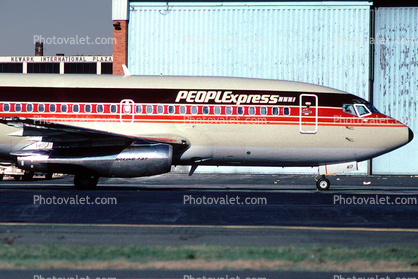 N417PE, PEOPLExpress, Boeing 737-130, 737-100 series, JT8D-7A, JT8D