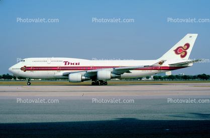 HS-TGL, Boeing 747-4D7, Thai Airways International THA, 747-400 series, Theparat, CF6, CF6-80C2B1F