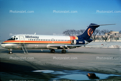 N1062T, Douglas DC-9-15,  Midway Airlines, MDW, JT8D, JT8D-7B