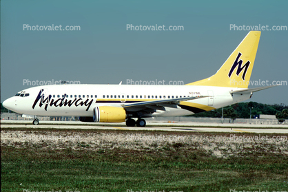 N311ML, Midway Airlines MDW, Boeing 737-76N, 737-700 series, CFM56-7B22, CFM56