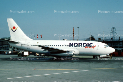 SE-DLP, Nordic East International Airways, Boeing 737-205, 737-200 series, JT8D-9A, JT8D