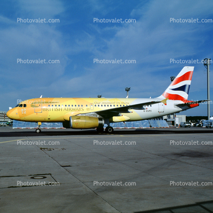 G-EUPC, British Airways BAW, Airbus A319-131, A319 series, Olympic Torch Relay