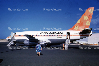 N73711, Funjet, JT8D-9A, JT8D, Boeing 737-297, 737-200 series, Aloha Airlines