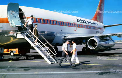 N73711, Boeing 737-297, Aloha Airlines, Funjet, King Kalaniopuu, JT8D-9A, JT8D, 737-200 series, June 1970