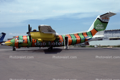 4X-AHC, De Havilland DHC-7-102, arkia airlines, Club Hotel