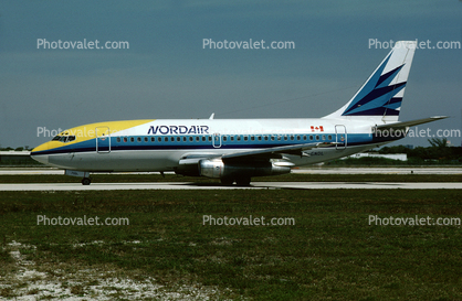 C-GNDL, Nordair, Boeing 737-242, 737-200 series, JT8D-9A s3, JT8D