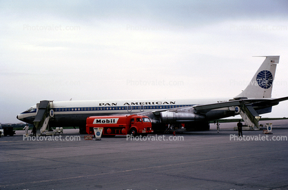 N761PA, Clipper Friendship, Boeing 707-321B, Mobil Refueling Truck