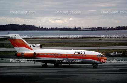N974PS, PSA, Boeing 727-014, JT8D, JT8D-7B, Smileliner