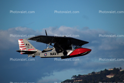 N24YD, JARRETT DAVID SEAREY, experimental amphibian seaplane airborne, flying, flight