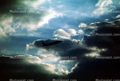 North American Sabreliner, clouds