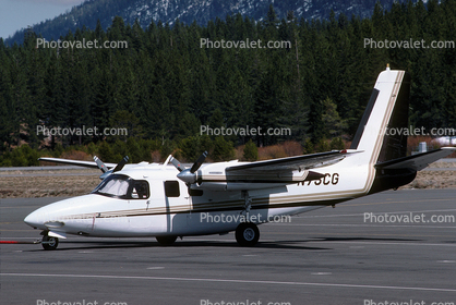 Aero Commander 500-U, N75CG, Lake Tahoe Airport TVL