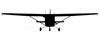 Cessna 172 silhouette head-on, logo, shape
