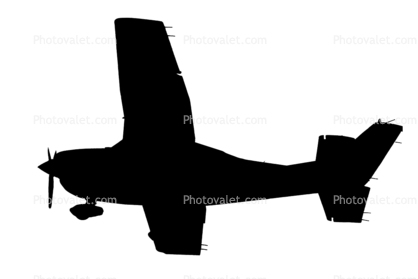 Cessna 182T Skylane silhouette, shape