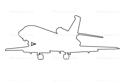 Dassault Falcon 900EX outline, line drawing, shape