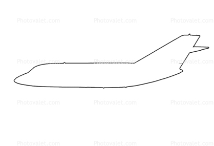 Dassault Falcon Mystere 20 outline, line drawing, shape