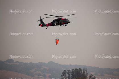 California Air National Guard, Blackhawk, Helicopter Base for the Sonoma County Fires of October 2017
