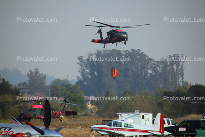 California Air National Guard, Blackhawk, Helicopter Base for the Sonoma County Fires of October 2017