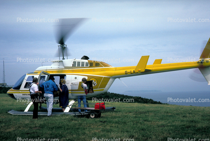 G-LRII, Bell 206L-1 LongRanger, Castle Airtours, Point Devon, England