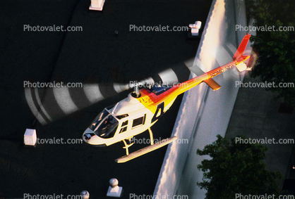 Helicopter Landing Pad, KOMO TV, Bell 206 JetRanger